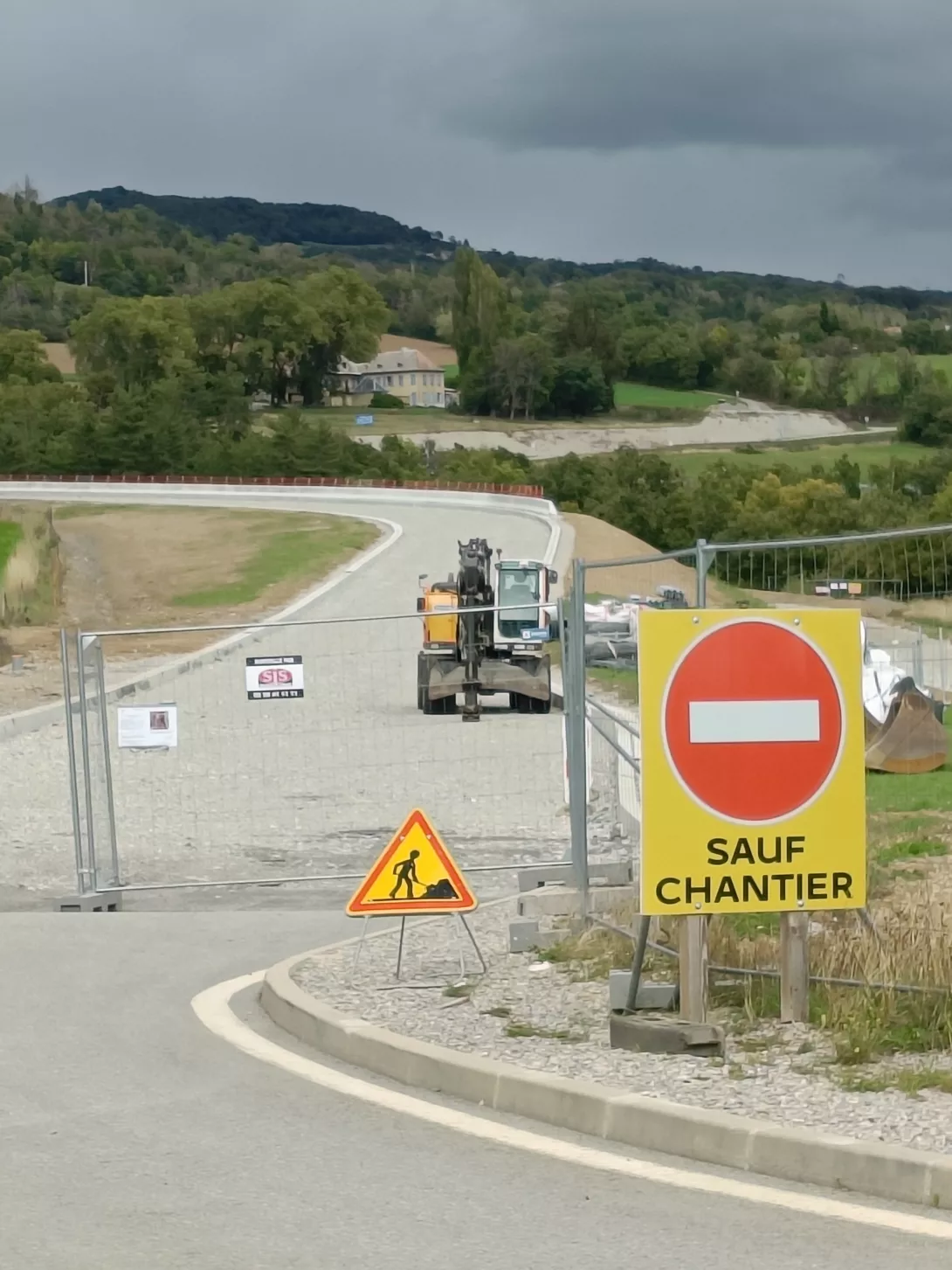 Entrée Rocade en travaux 