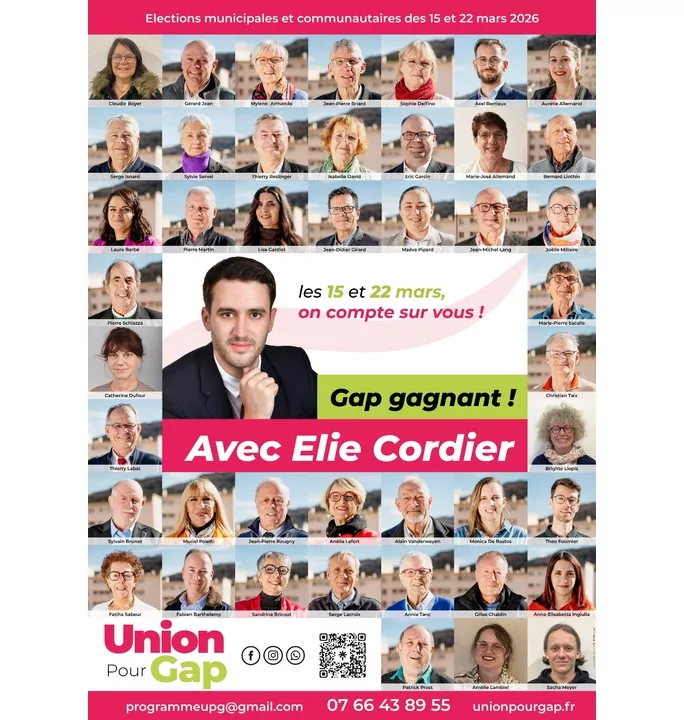 UPG - Affiche officielle - 45 candidats et candidates